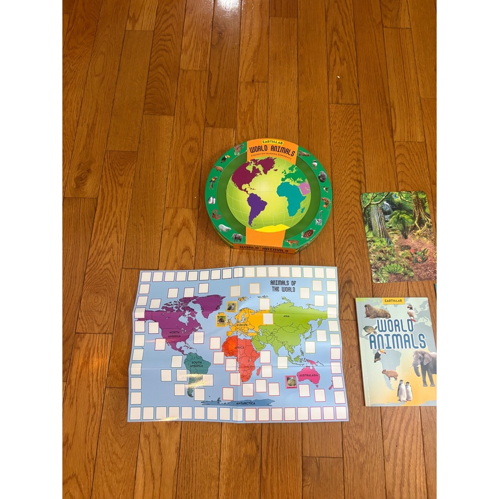 Earth Lab World Animals Educational Learning Kit Map‎ Stickers Booklet Multi - Picture 8 of 11